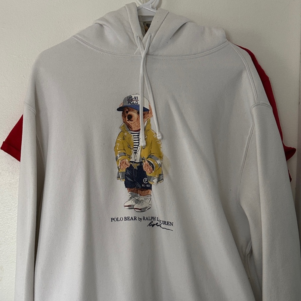 Polo by Ralph Lauren White Hoodie with Polo Bear Design